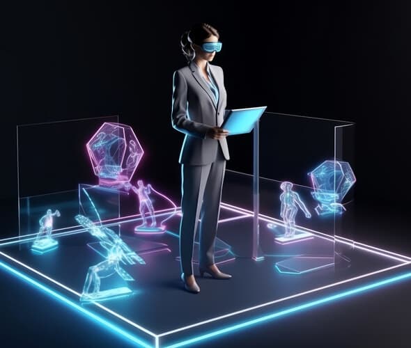 ai women with tablet