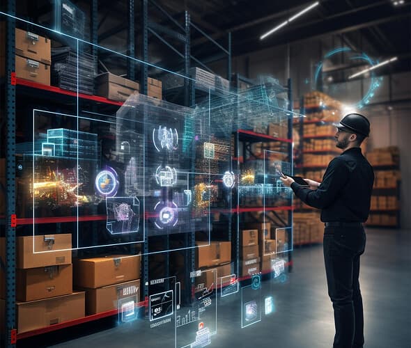 man managing logistics