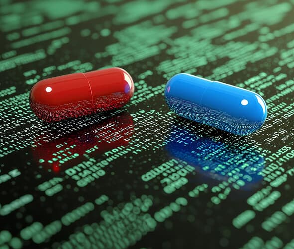capsules red blue color